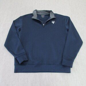 Oxford Navy blue quarter‎ zip, Size Medium